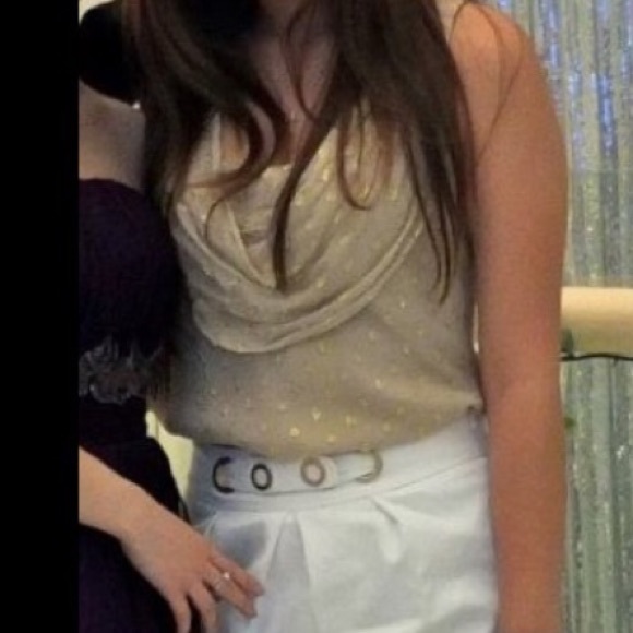 J. Crew size 0 gold cowel neck blouse xs - Picture 4 of 4